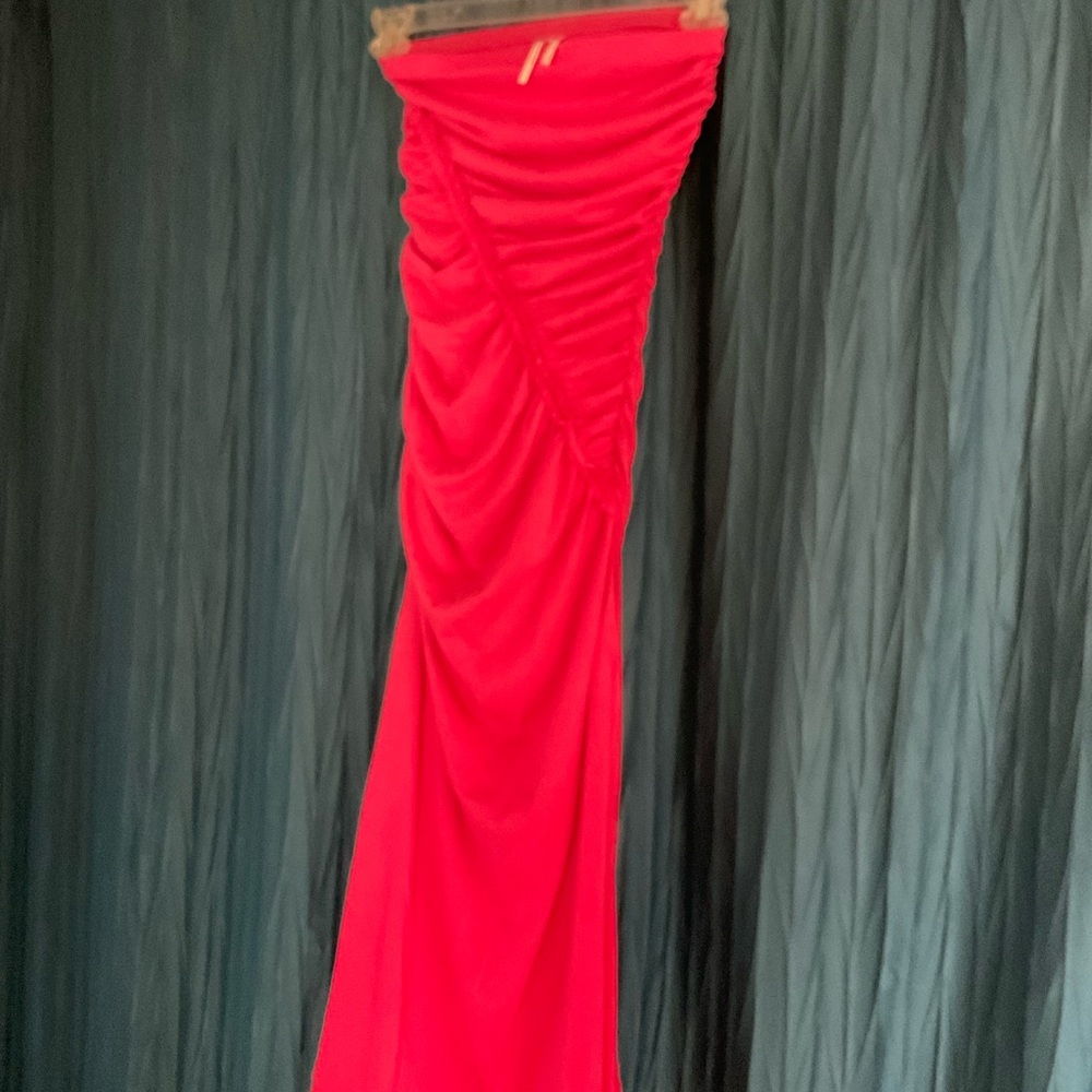 NWOT Anthropologie Strapless Coral Dress